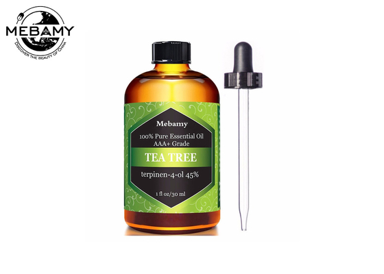 Естественное 100% чистое эфирное масло дерева чая для ароматерапии для очищать кожи