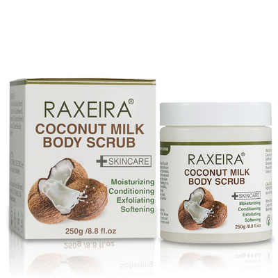 Exfoliate Skin Coconut Milk Skin Care Body Scrub 250g Black Color
