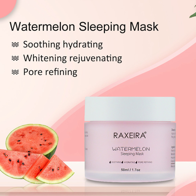 маска спать арбуза лицевого щитка гермошлема заботы кожи 50ml Hyaluronic кисловочная ночная разводя водой