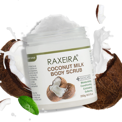 Естественное органическое тело заботы кожи Scrub глубокий очищать Exfoliate тело молока кокоса кожи Scrub